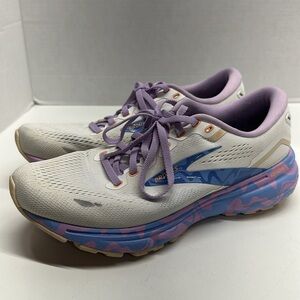 Brooks Ghost Sneakers 15 ReStart Running Shoes Purple White Women’s Size 9.5